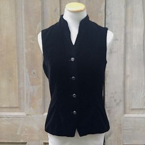 Vintage Black Velvet Vest